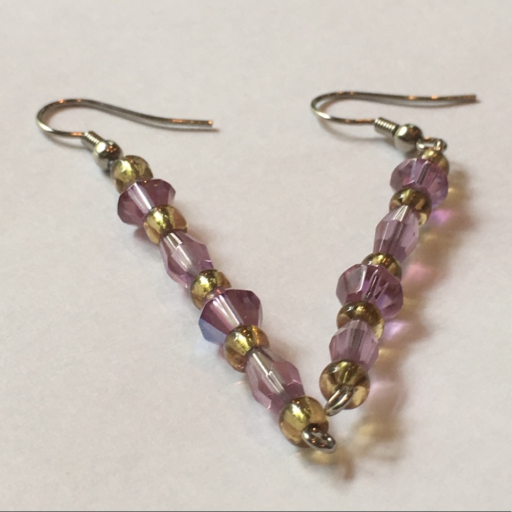 Handmade Vintage Dangling Earrings - Picture 3 of 4
